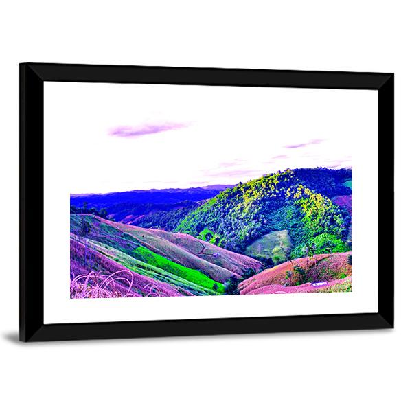 High Mountains Thailand Canvas Wall Art-3 Horizontal-Gallery Wrap-25" x 16"-Tiaracle