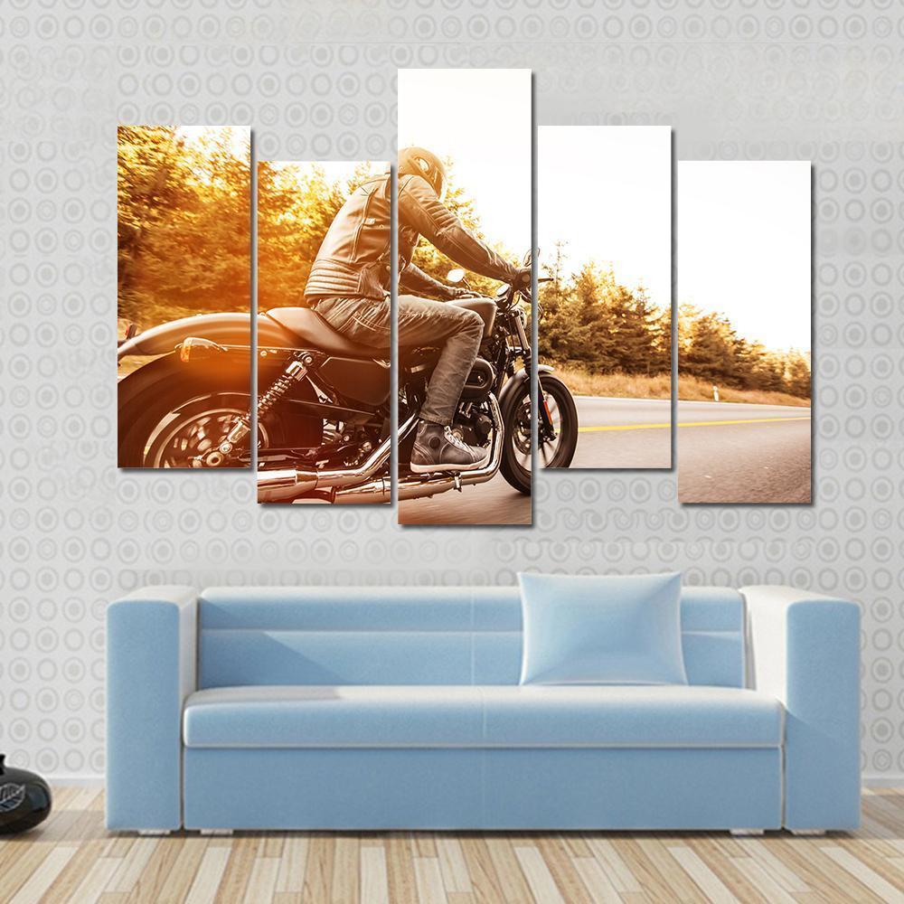High Power Motorcycle Canvas Wall Art-5 Pop-Gallery Wrap-47" x 32"-Tiaracle