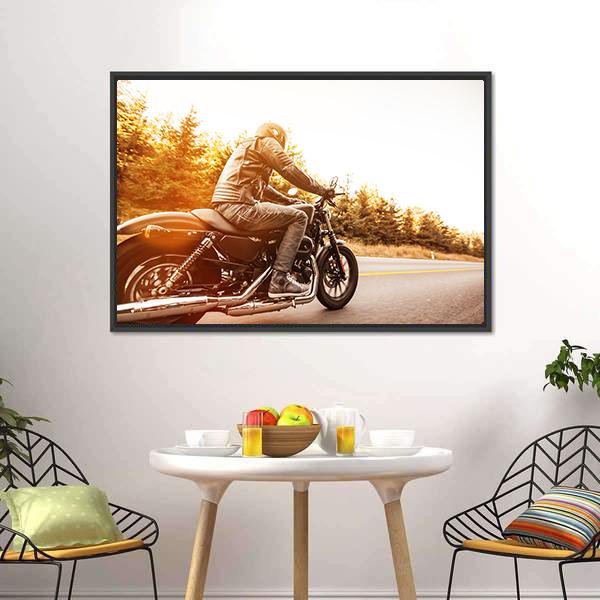 High Power Motorcycle Canvas Wall Art-1 Piece-Floating Frame-24" x 16"-Tiaracle