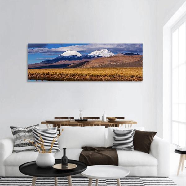 High Snowy Mountains Bolivia Panoramic Canvas Wall Art-1 Piece-36" x 12"-Tiaracle