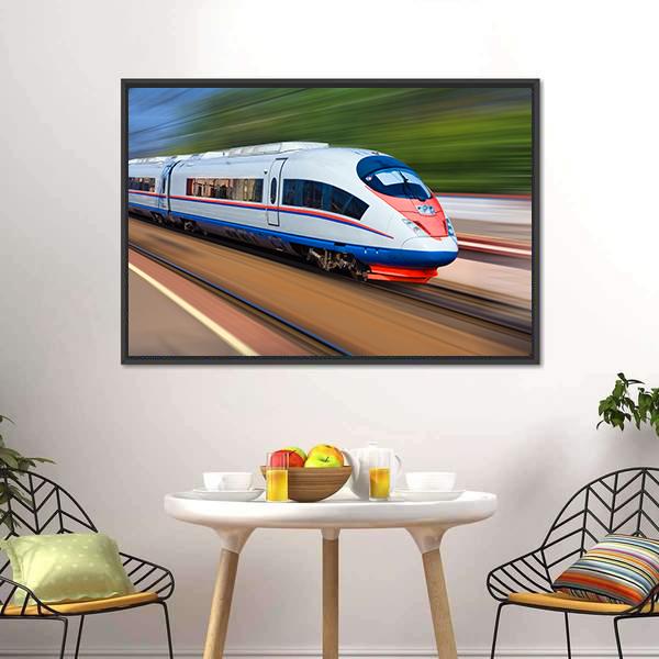 High Speed Train Canvas Wall Art-5 Horizontal-Gallery Wrap-22" x 12"-Tiaracle