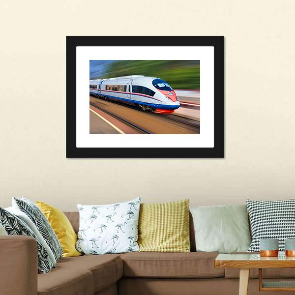 High Speed Train Canvas Wall Art-5 Horizontal-Gallery Wrap-22" x 12"-Tiaracle