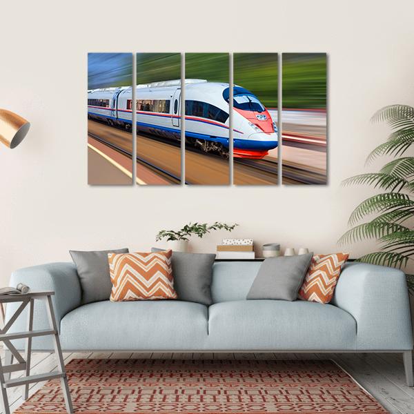 High Speed Train Canvas Wall Art-5 Horizontal-Gallery Wrap-22" x 12"-Tiaracle