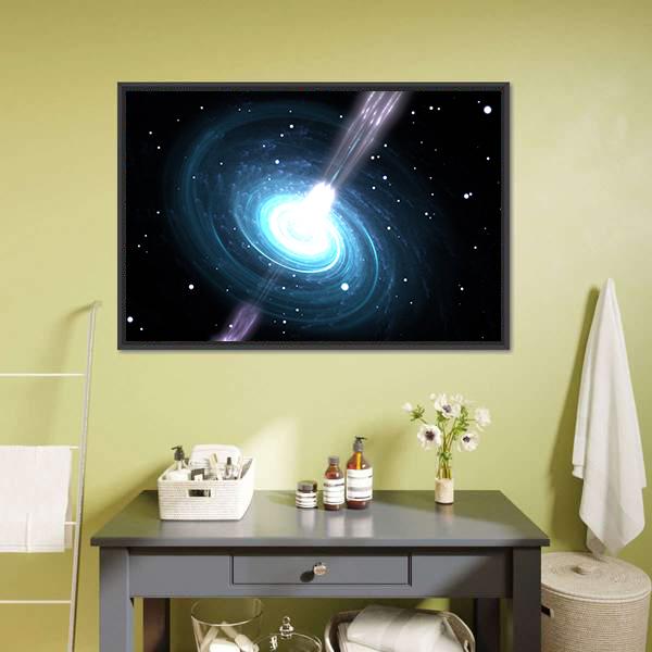 Highly Magnetized Pulsar Canvas Wall Art-3 Horizontal-Gallery Wrap-25" x 16"-Tiaracle