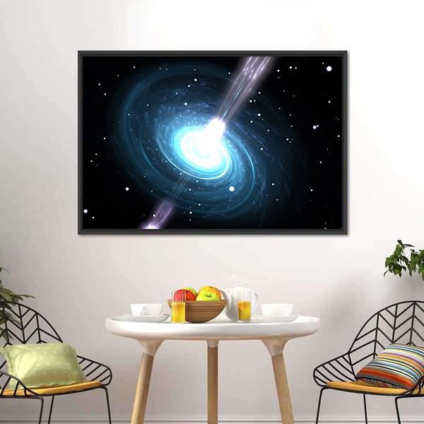 Highly Magnetized Pulsar Canvas Wall Art-3 Horizontal-Gallery Wrap-25" x 16"-Tiaracle