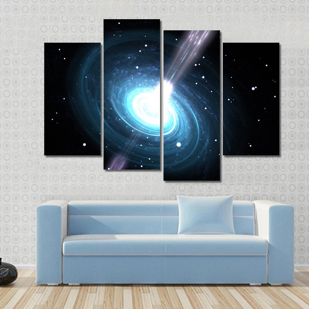 Highly Magnetized Pulsar Canvas Wall Art-4 Pop-Gallery Wrap-50" x 32"-Tiaracle