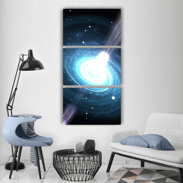 Highly Magnetized Pulsar Vertical Canvas Wall Art-3 Vertical-Gallery Wrap-12" x 25"-Tiaracle
