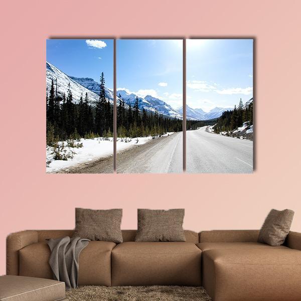 Kootenay Highway Canada Canvas Wall Art-3 Horizontal-Gallery Wrap-37" x 24"-Tiaracle