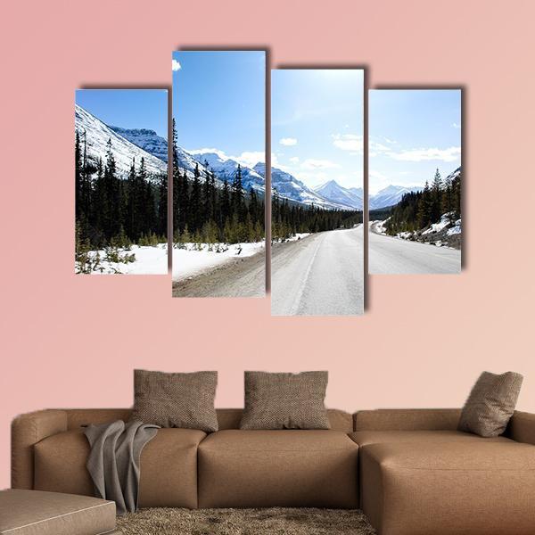 Kootenay Highway Canada Canvas Wall Art-4 Pop-Gallery Wrap-50" x 32"-Tiaracle