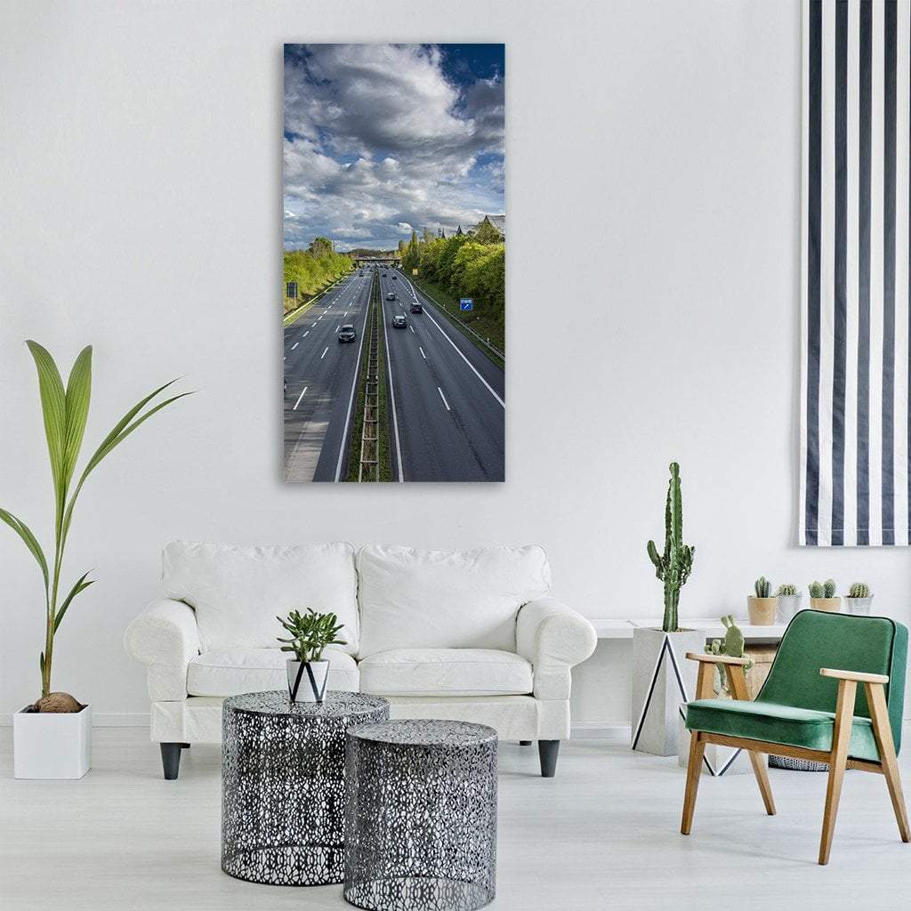 Highway In Hannover Germany Vertical Canvas Wall Art-3 Vertical-Gallery Wrap-12" x 25"-Tiaracle