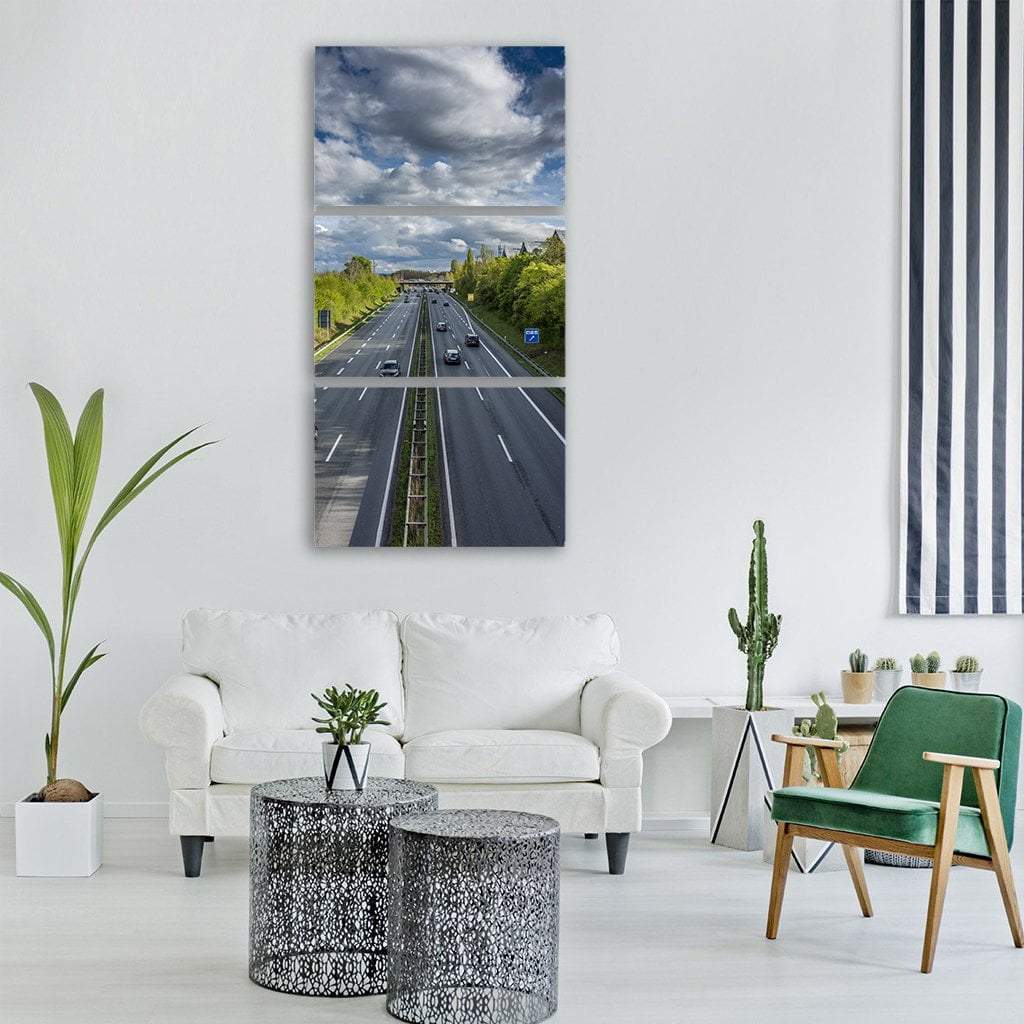 Highway In Hannover Germany Vertical Canvas Wall Art-3 Vertical-Gallery Wrap-12" x 25"-Tiaracle