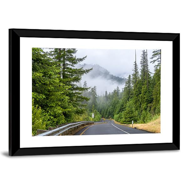 Highway In Redwood Forest Canvas Wall Art-3 Horizontal-Gallery Wrap-25&quot; x 16&quot;-Tiaracle