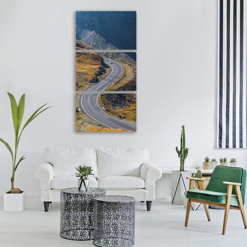 Highway In Serpentine Alps Switzerland Vertical Canvas Wall Art-3 Vertical-Gallery Wrap-12" x 25"-Tiaracle