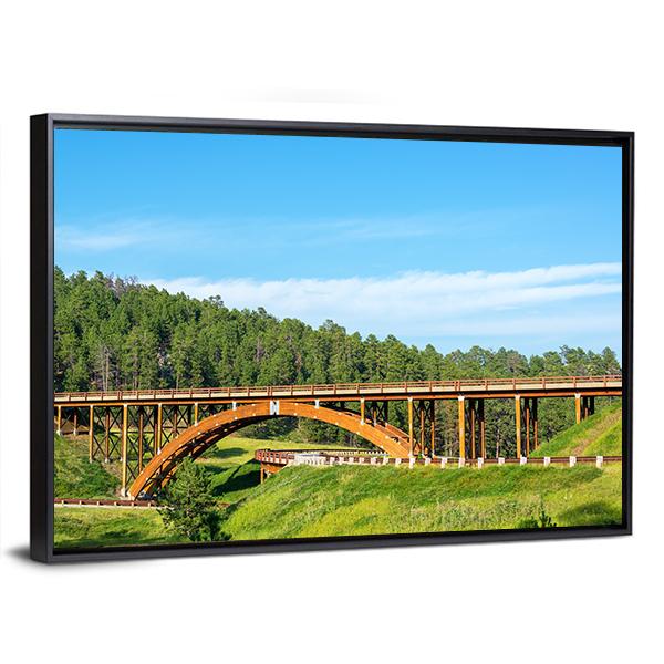 Highway Overpass In Black Hills Canvas Wall Art-3 Horizontal-Gallery Wrap-25" x 16"-Tiaracle