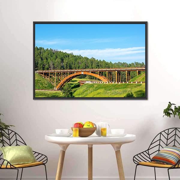 Highway Overpass In Black Hills Canvas Wall Art-5 Horizontal-Gallery Wrap-22" x 12"-Tiaracle