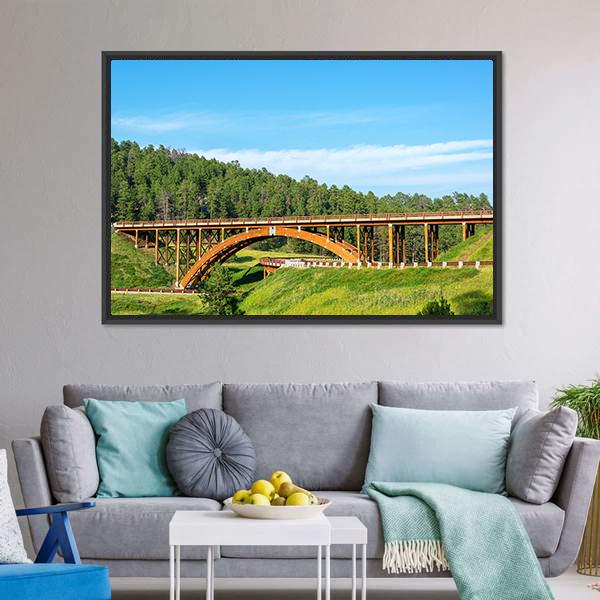 Highway Overpass In Black Hills Canvas Wall Art-5 Horizontal-Gallery Wrap-22" x 12"-Tiaracle