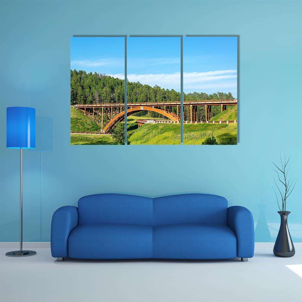 Highway Overpass In Black Hills Canvas Wall Art-3 Horizontal-Gallery Wrap-37" x 24"-Tiaracle