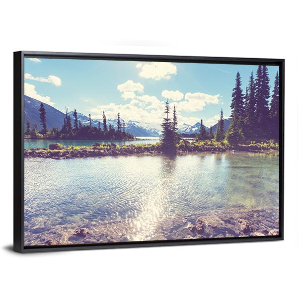 Hike In Garibaldi Lake Canvas Wall Art-3 Horizontal-Gallery Wrap-25" x 16"-Tiaracle