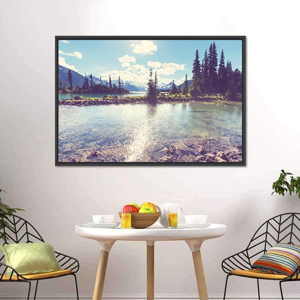 Hike In Garibaldi Lake Canvas Wall Art-3 Horizontal-Gallery Wrap-25" x 16"-Tiaracle