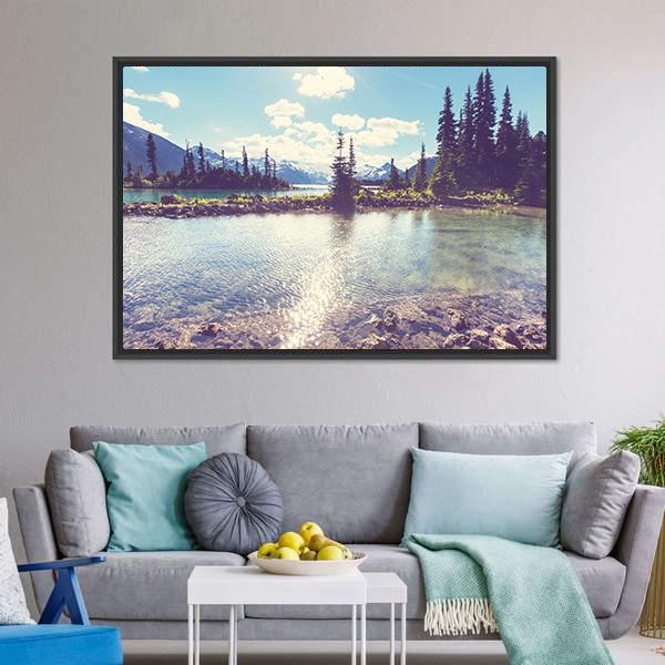 Hike In Garibaldi Lake Canvas Wall Art-3 Horizontal-Gallery Wrap-25" x 16"-Tiaracle