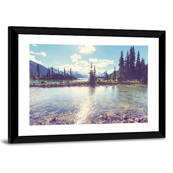 Hike In Garibaldi Lake Canvas Wall Art-3 Horizontal-Gallery Wrap-25" x 16"-Tiaracle