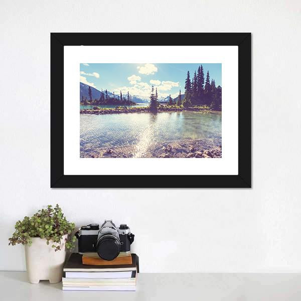 Hike In Garibaldi Lake Canvas Wall Art-1 Piece-Framed Print-20" x 16"-Tiaracle