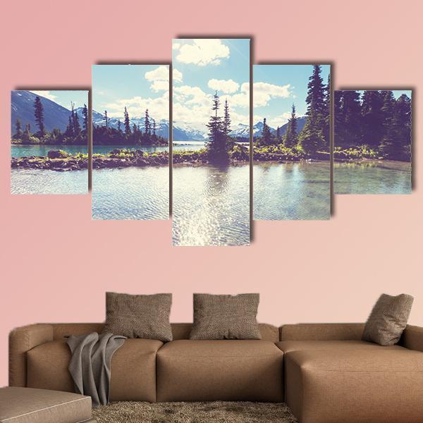 Hike In Garibaldi Lake Canvas Wall Art-5 Star-Gallery Wrap-62" x 32"-Tiaracle