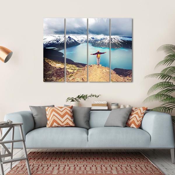 Hike To Garibaldi Lake Canvas Wall Art-4 Horizontal-Gallery Wrap-34" x 24"-Tiaracle