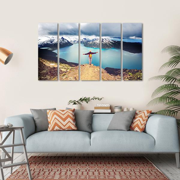 Hike To Garibaldi Lake Canvas Wall Art-5 Horizontal-Gallery Wrap-22" x 12"-Tiaracle