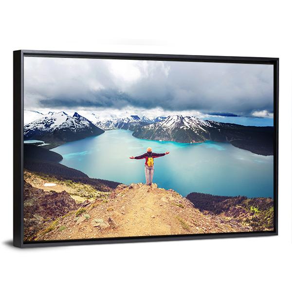 Hike To Garibaldi Lake Canvas Wall Art-3 Horizontal-Gallery Wrap-25" x 16"-Tiaracle