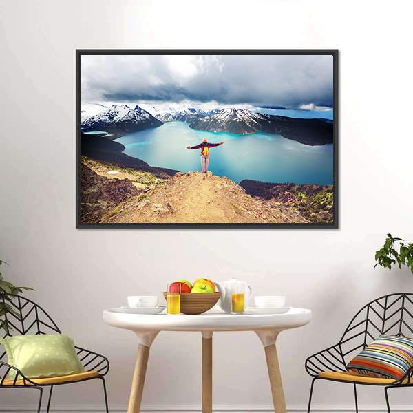 Hike To Garibaldi Lake Canvas Wall Art-3 Horizontal-Gallery Wrap-25" x 16"-Tiaracle