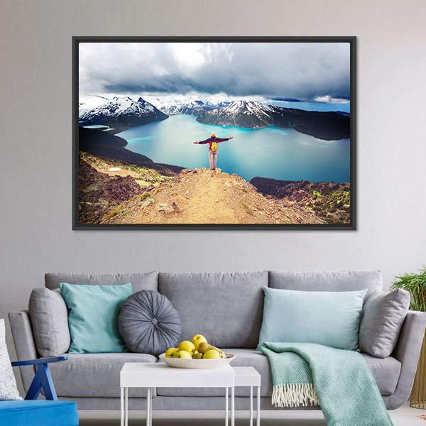Hike To Garibaldi Lake Canvas Wall Art-3 Horizontal-Gallery Wrap-25" x 16"-Tiaracle