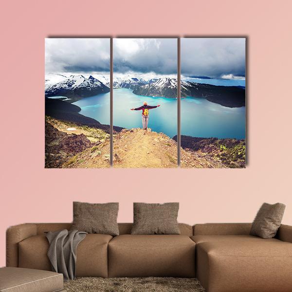 Hike To Garibaldi Lake Canvas Wall Art-3 Horizontal-Gallery Wrap-37" x 24"-Tiaracle