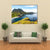 Hikers On Cliff Mountain Canvas Wall Art-5 Horizontal-Gallery Wrap-22" x 12"-Tiaracle