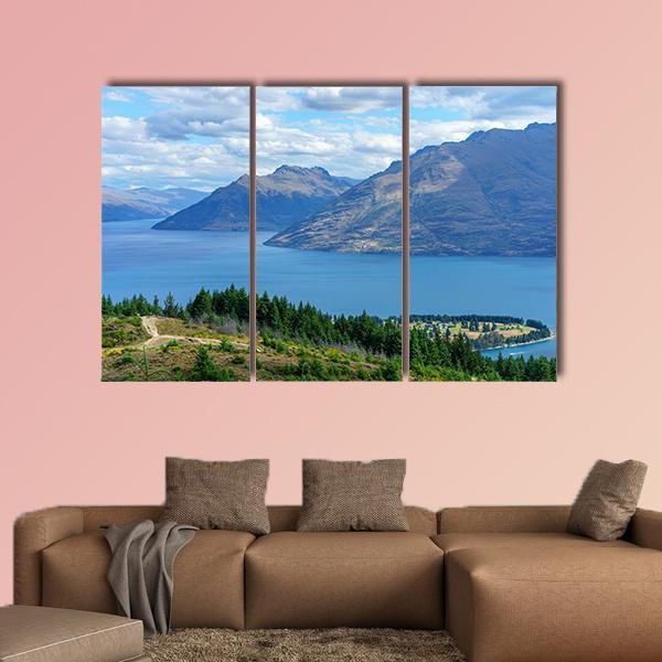 Queenstown Hill Walkway Canvas Wall Art-3 Horizontal-Gallery Wrap-37" x 24"-Tiaracle