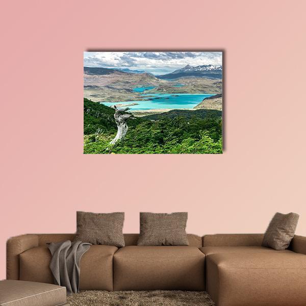 Hiking To Britanico Canvas Wall Art-5 Horizontal-Gallery Wrap-22" x 12"-Tiaracle