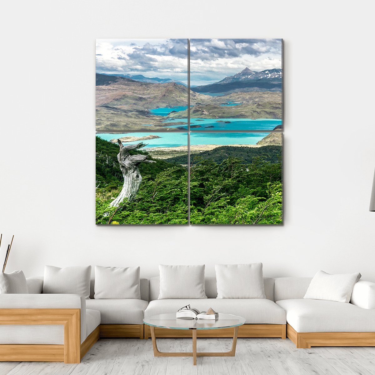 Hiking To Britanico Canvas Wall Art-4 Square-Gallery Wrap-17" x 17"-Tiaracle