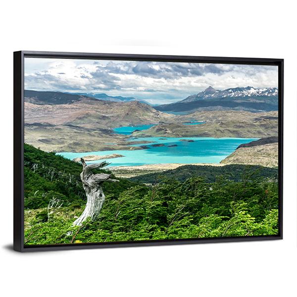 Hiking To Britanico Canvas Wall Art-3 Horizontal-Gallery Wrap-25" x 16"-Tiaracle