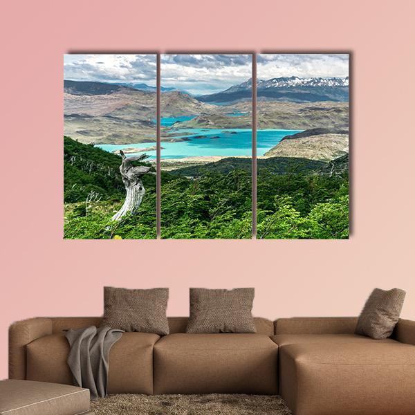 Hiking To Britanico Canvas Wall Art-3 Horizontal-Gallery Wrap-37" x 24"-Tiaracle