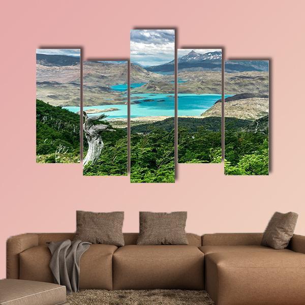 Hiking To Britanico Canvas Wall Art-5 Pop-Gallery Wrap-47" x 32"-Tiaracle