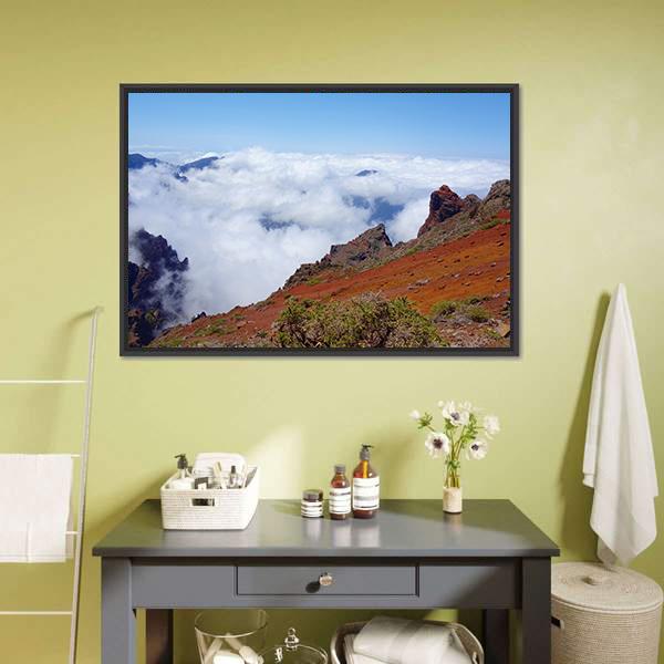 Hiking Trail GR131 Canvas Wall Art-1 Piece-Floating Frame-24" x 16"-Tiaracle