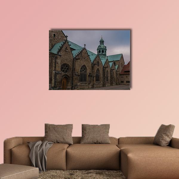 Hildesheim Cathedral Germany Canvas Wall Art-1 Piece-Gallery Wrap-48" x 32"-Tiaracle