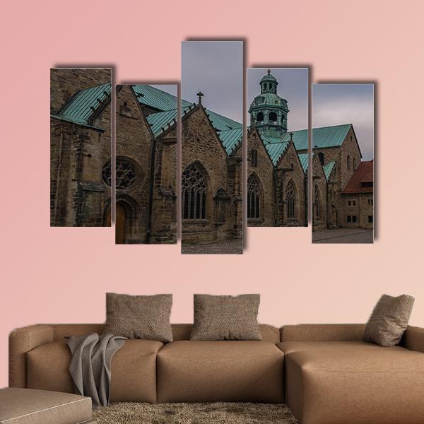 Hildesheim Cathedral Germany Canvas Wall Art-5 Pop-Gallery Wrap-47" x 32"-Tiaracle