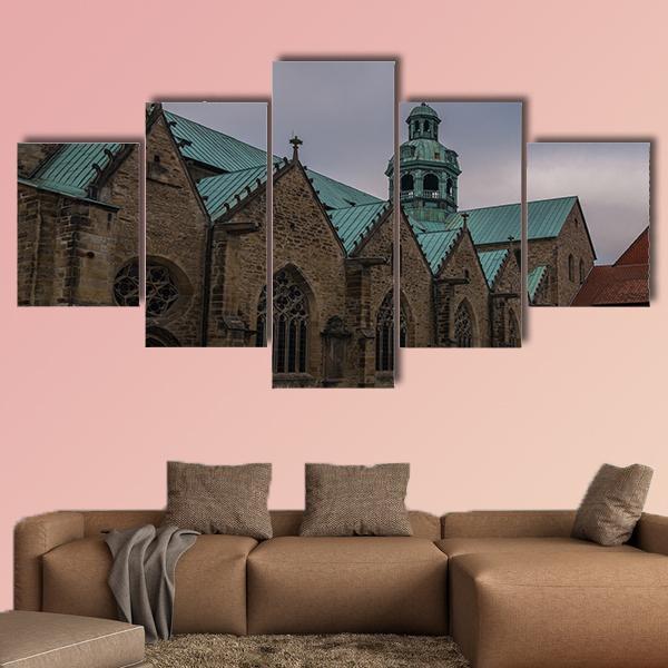 Hildesheim Cathedral Germany Canvas Wall Art-5 Star-Gallery Wrap-62" x 32"-Tiaracle