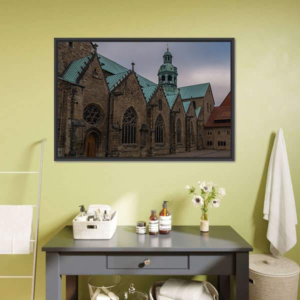 Hildesheim Cathedral Germany Canvas Wall Art-1 Piece-Floating Frame-24" x 16"-Tiaracle