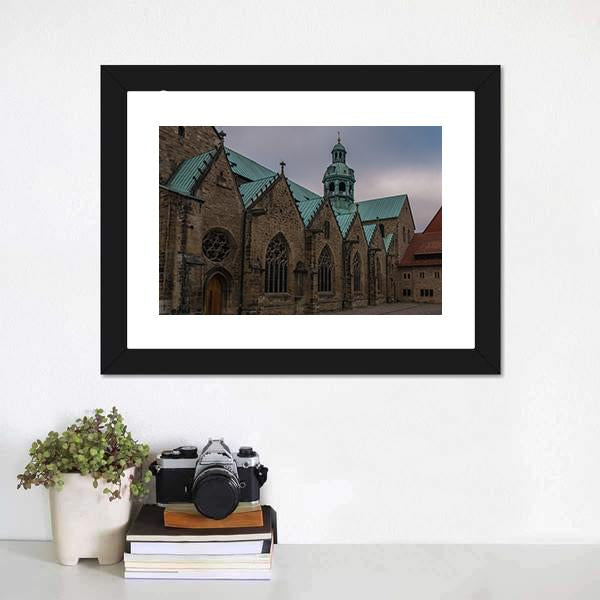 Hildesheim Cathedral Germany Canvas Wall Art-1 Piece-Framed Print-20" x 16"-Tiaracle