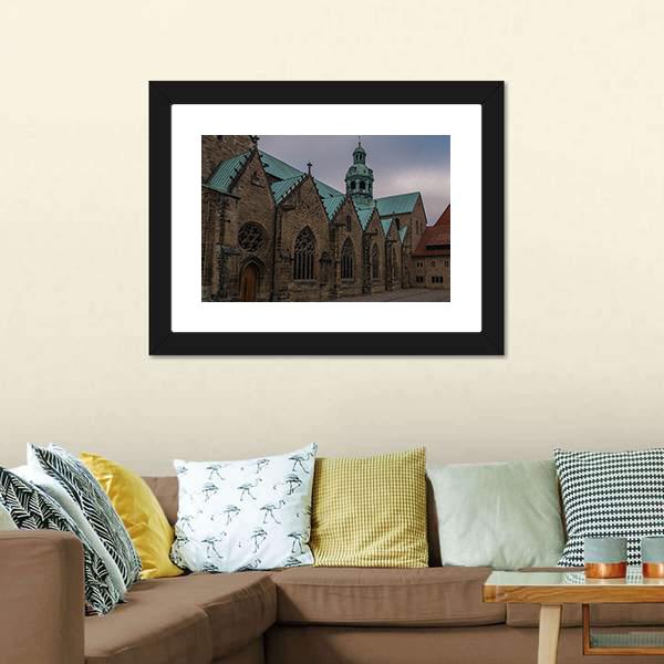 Hildesheim Cathedral Germany Canvas Wall Art-3 Horizontal-Gallery Wrap-25" x 16"-Tiaracle