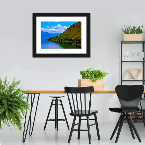 Hills Surrounding Lake Atitlan Canvas Wall Art-3 Horizontal-Gallery Wrap-25" x 16"-Tiaracle
