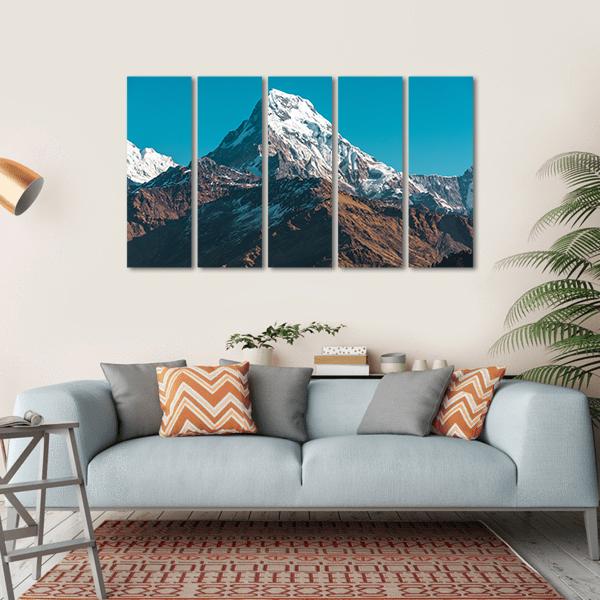 Himalaya Mountains Nepal Canvas Wall Art-5 Horizontal-Gallery Wrap-22" x 12"-Tiaracle