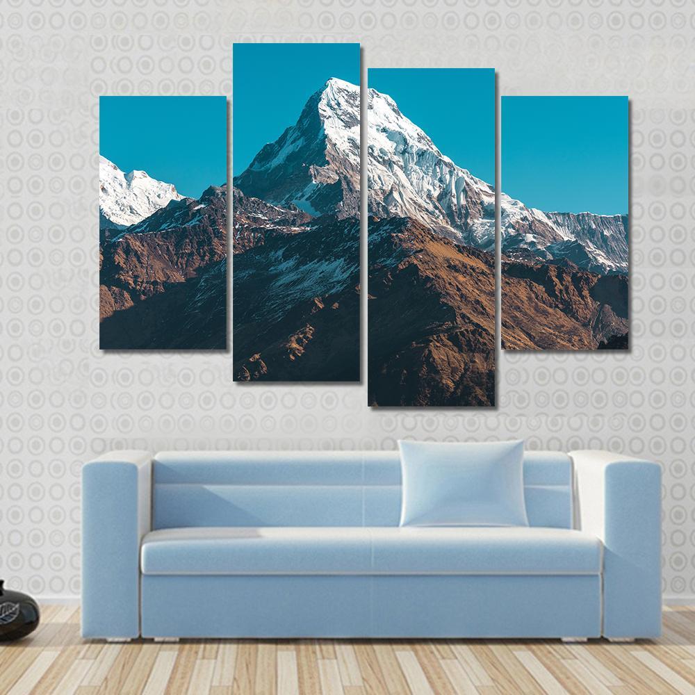 Himalaya Mountains Nepal Canvas Wall Art-4 Pop-Gallery Wrap-50" x 32"-Tiaracle